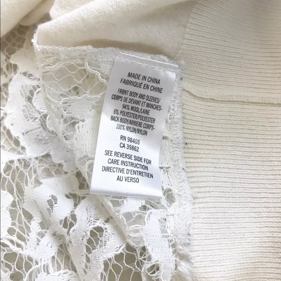 Theory Women’s White Eyelet Sweater Sz S/P - Picture 2 of 6